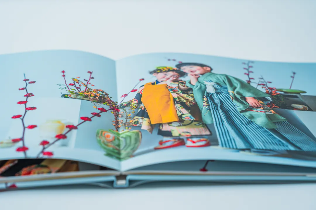 見開きを広げた Album Edition のアルバム作例